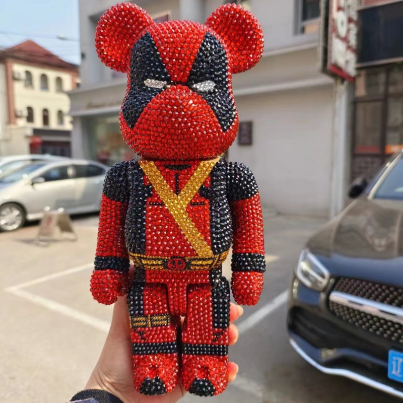 死侍手工DIY贴钻积木熊礼物