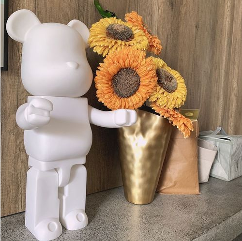 模型积木熊暴力熊玩偶DIY白模