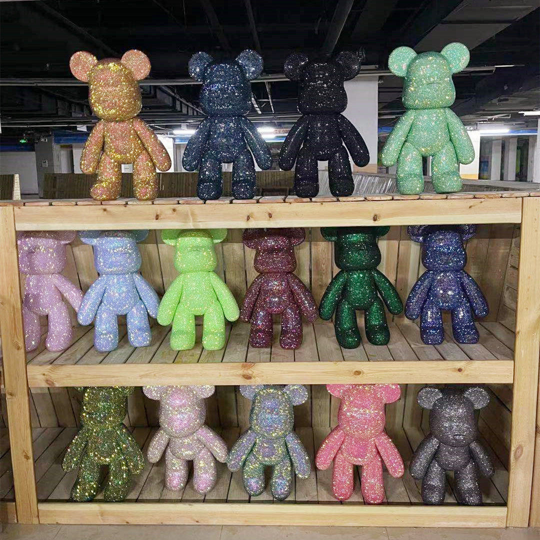 53厘米贴钻成品diy手工暴力熊材料包玩偶摆件粘钻熊玩具生日礼品