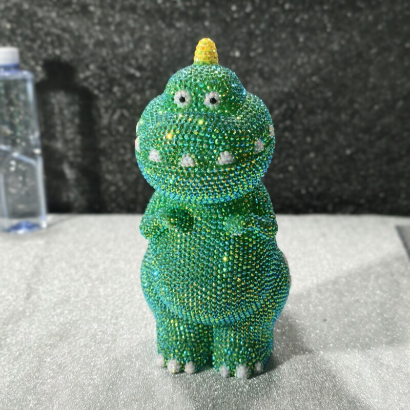 龅牙龙手工DIY贴钻恐龙存钱罐