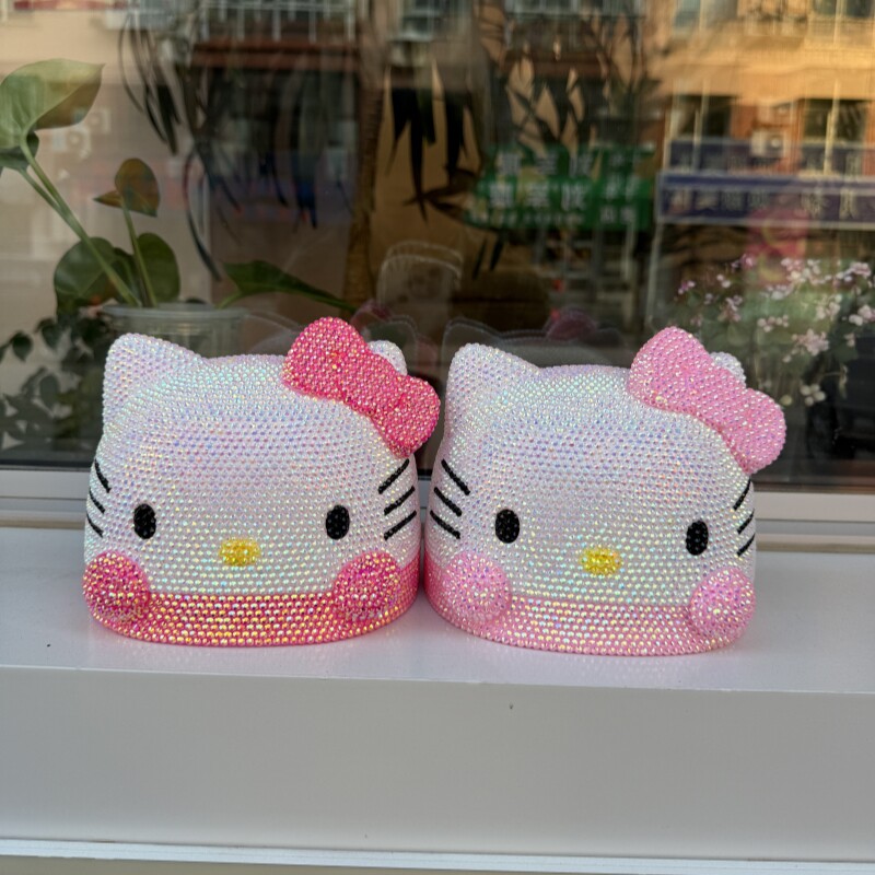 凯蒂猫KT猫纸巾抽手工diy粘贴贴钻满钻闪钻卡通可爱学生宿舍礼品