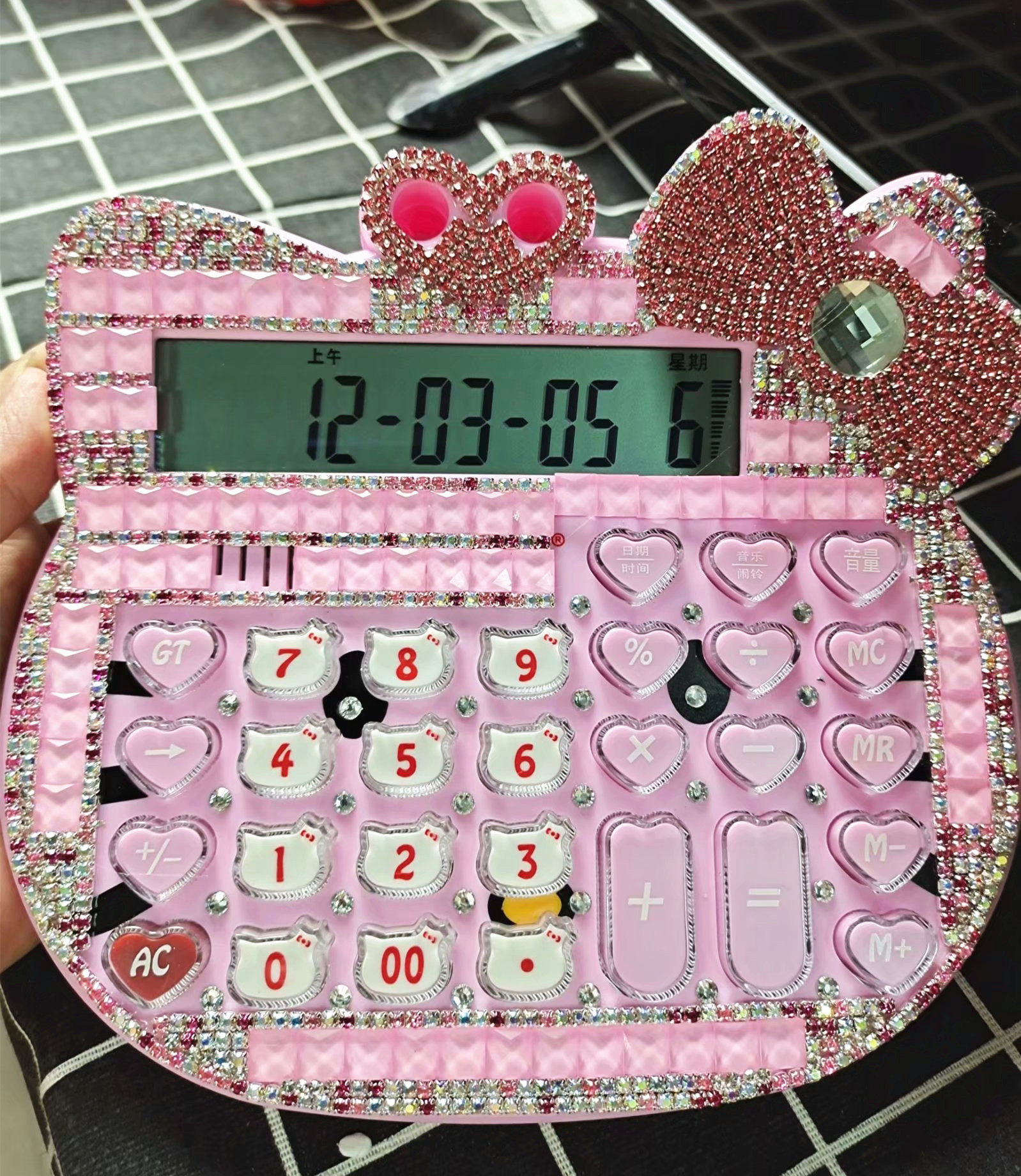 贴钻手工卡通语音计算器包邮