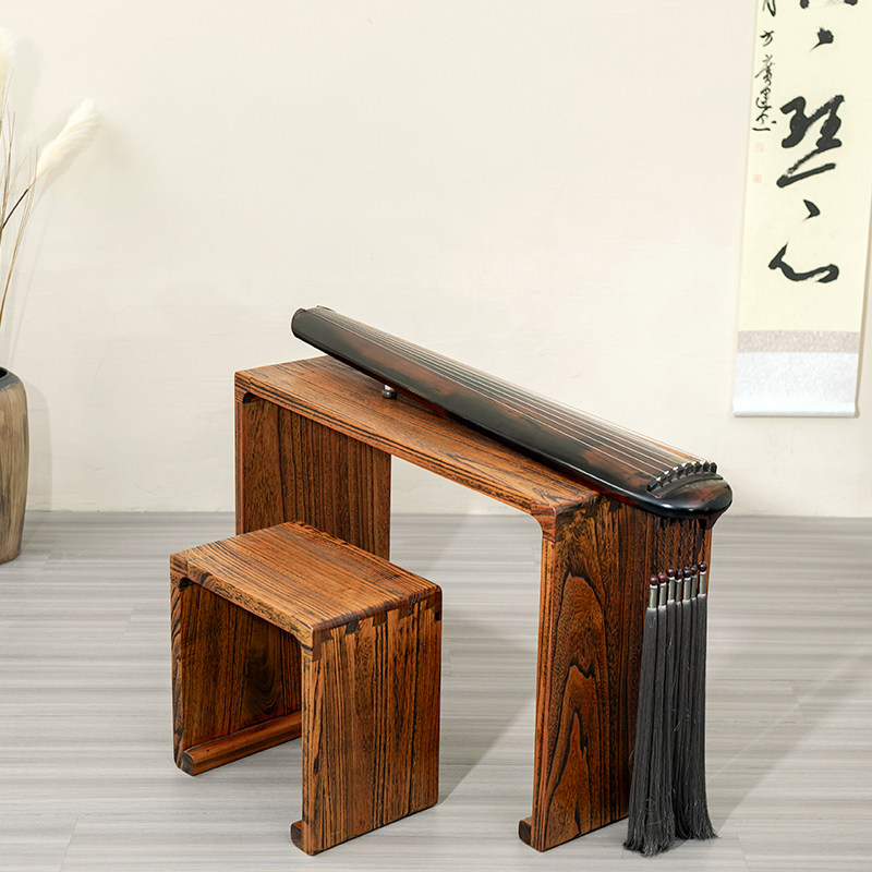 新工艺仿古拉丝燕尾桐木古琴桌凳 油漆工精细打磨作色环保无异味