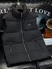 Triangle Logo High-End down Vest for Men, Autumn and Winter 2024 New Trendy Brand Outerwear Warm Vest Jacket for Men