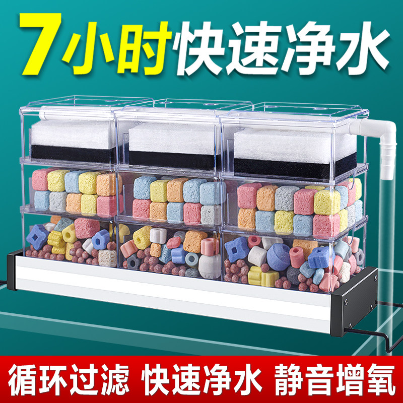 鱼缸过滤器滴流盒透明亚克力鱼缸上滤过滤盒龟缸小鱼缸净水滴漏盒