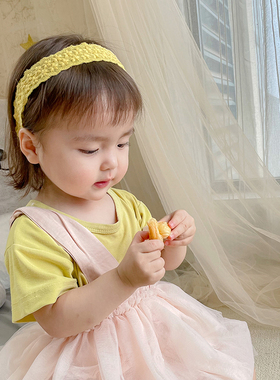 猪妈天使2023夏季新女童粉色黄色蝴蝶结发箍头箍发夹儿童头饰可爱