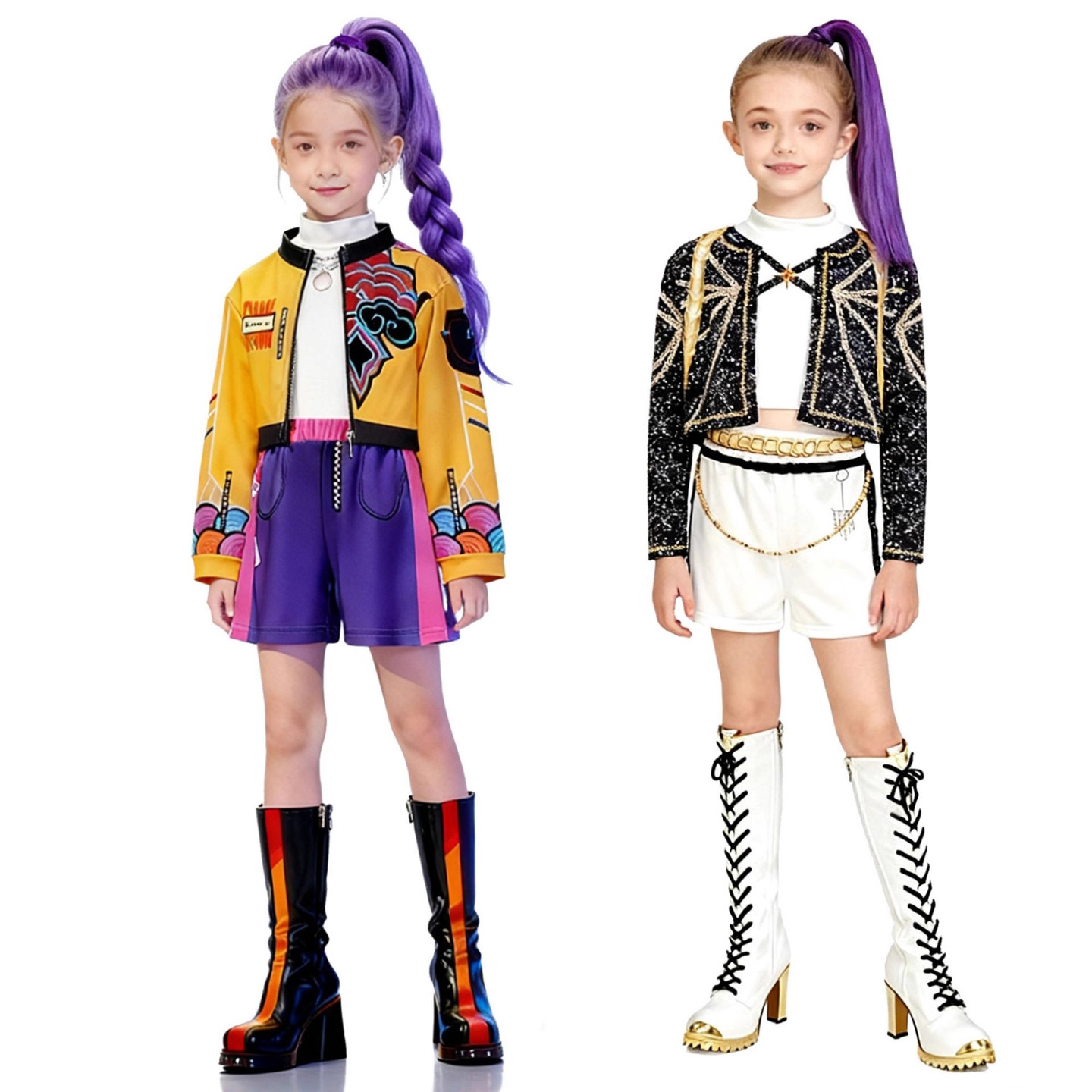 猎魔女团kpop鲁米女童长袖三件套