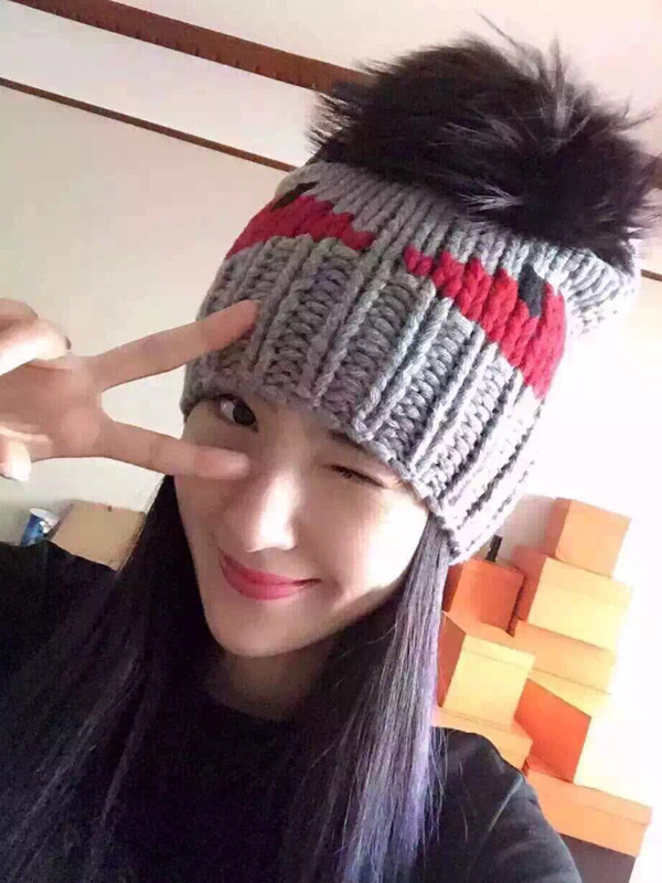MiCo小恶魔球顶毛线帽