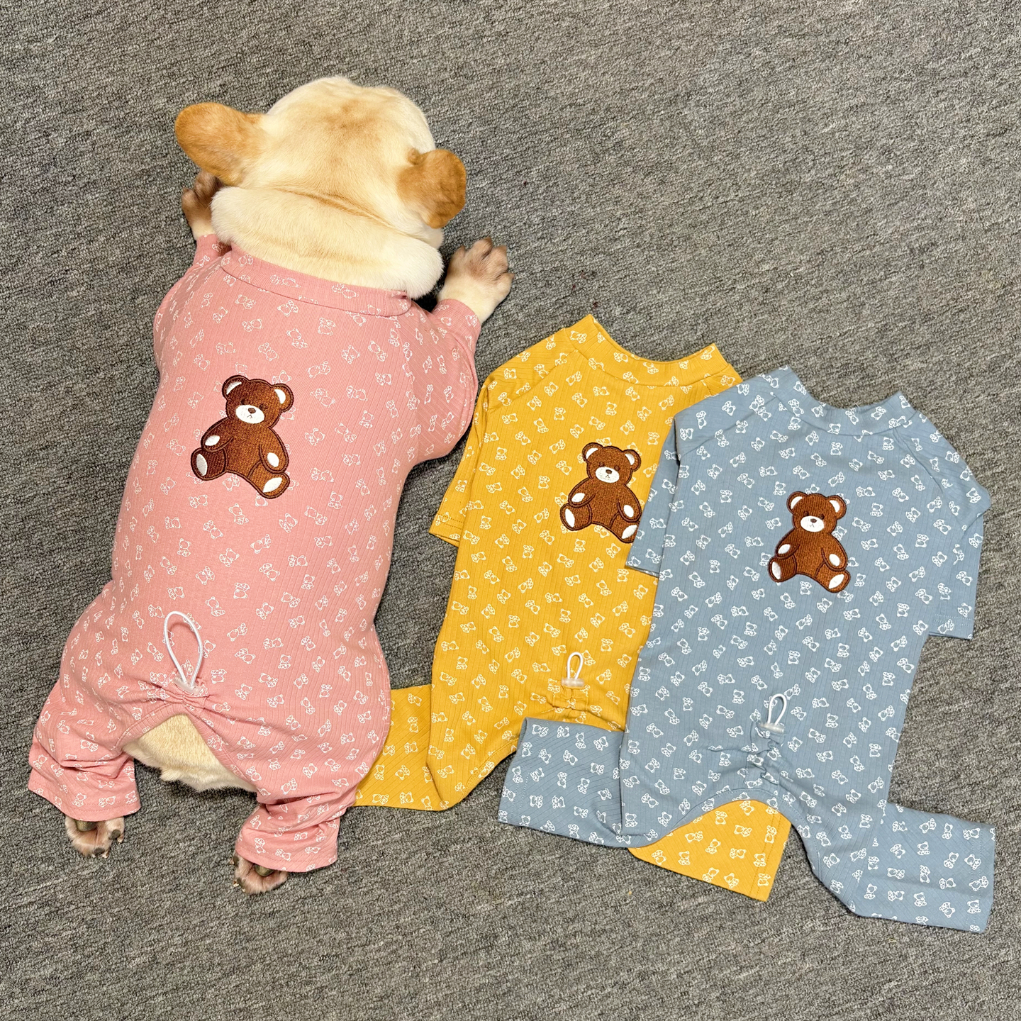 法斗纯棉四脚衣防掉毛狗狗衣服