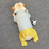 法斗巴哥秋冬款 衣服宠物小狗狗四脚衣弹力保暖斗牛犬雪纳瑞居家服