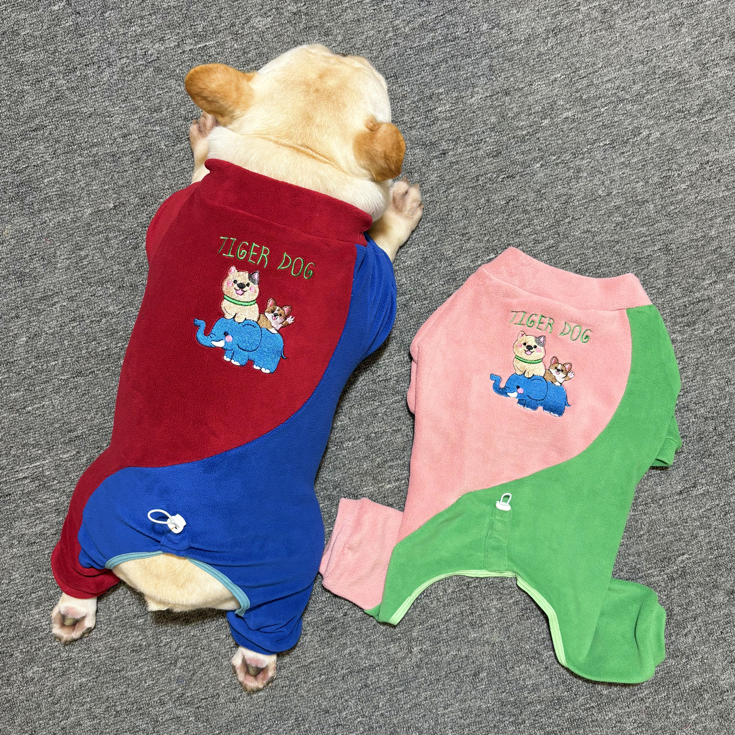 法斗巴哥犬秋冬加厚四脚衣防掉毛