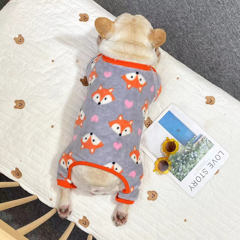 卡通绒四脚衣法斗巴哥英斗柯基