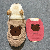 法斗巴哥衣服秋冬加绒马甲宠物狗狗斗牛犬加厚保暖外套幼犬棉背心