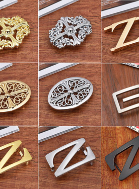 h皮带扣头皮带头男士合金平滑扣头韩版3.5cm裤带头腰带卡头3.8cm