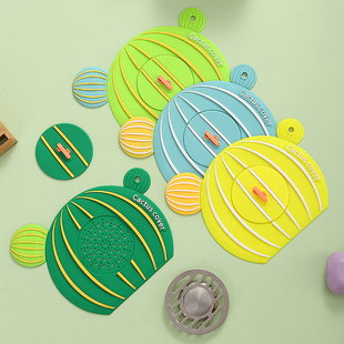 地漏贴防臭卫生间硅胶垫子厨房洗手间浴室密封盖下水道地漏防臭器