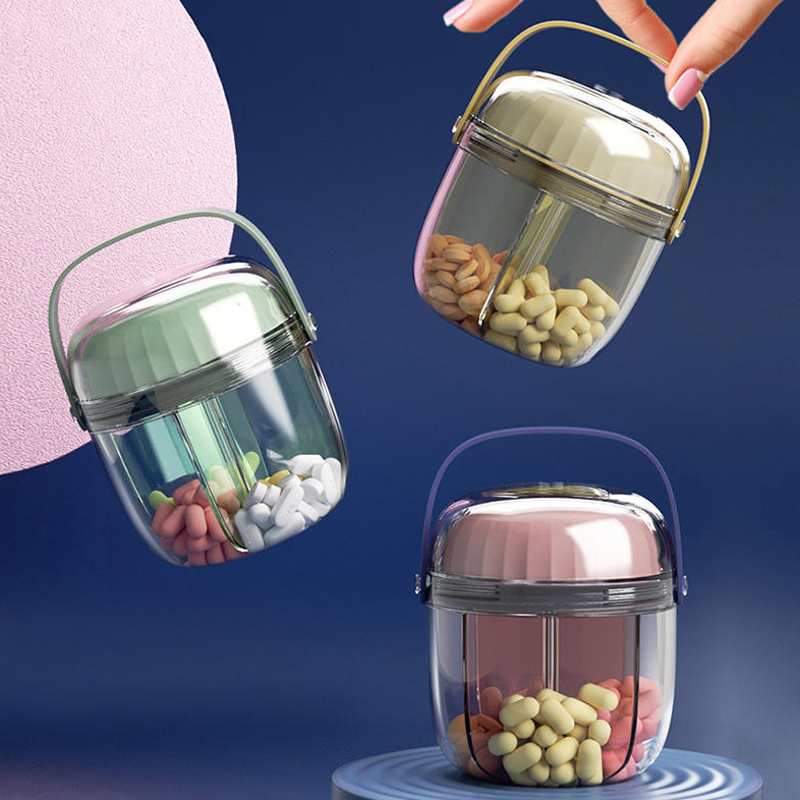 迷你大容量旋转药盒便携密封