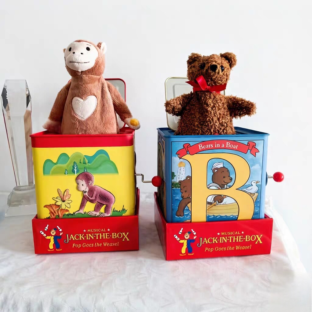 欧美经典音乐盒 Jack in the box手摇音乐盒 乔治猴子 泰迪熊