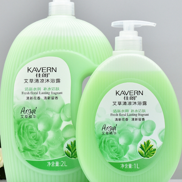 正品佳朗艾草清凉沐浴露清新水润大瓶装男女持久留香滋润补水保湿