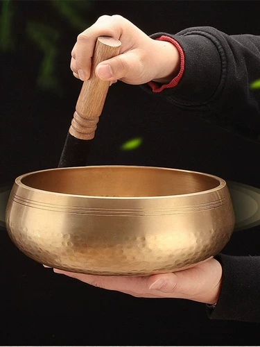 Песня чаша Будда миска чаша Непала миска ручной работы в полной луне Желцовая йога Ветром Санскритский тибетский тибетский тибетский
