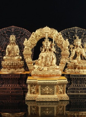藏式全铜佛龛鎏金做旧色