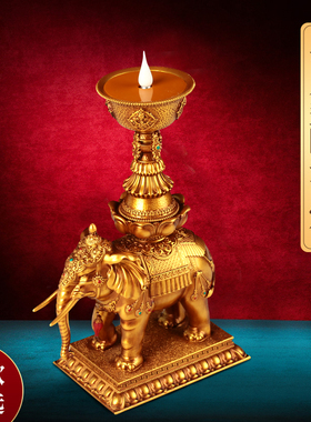 礼盒烛台插电无烟环保酥油灯