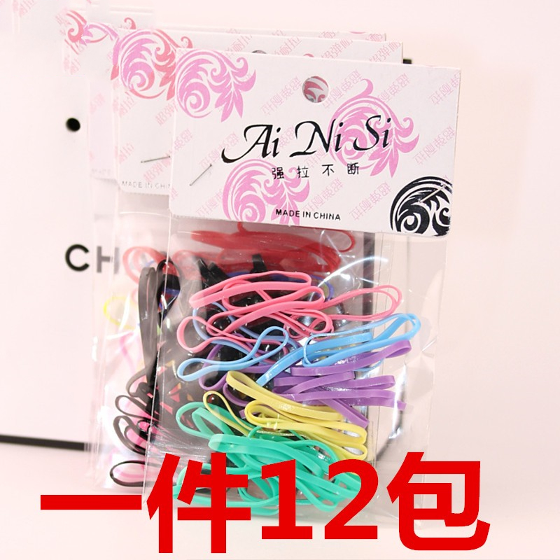 黑色不断透明发绳日韩风橡皮筋