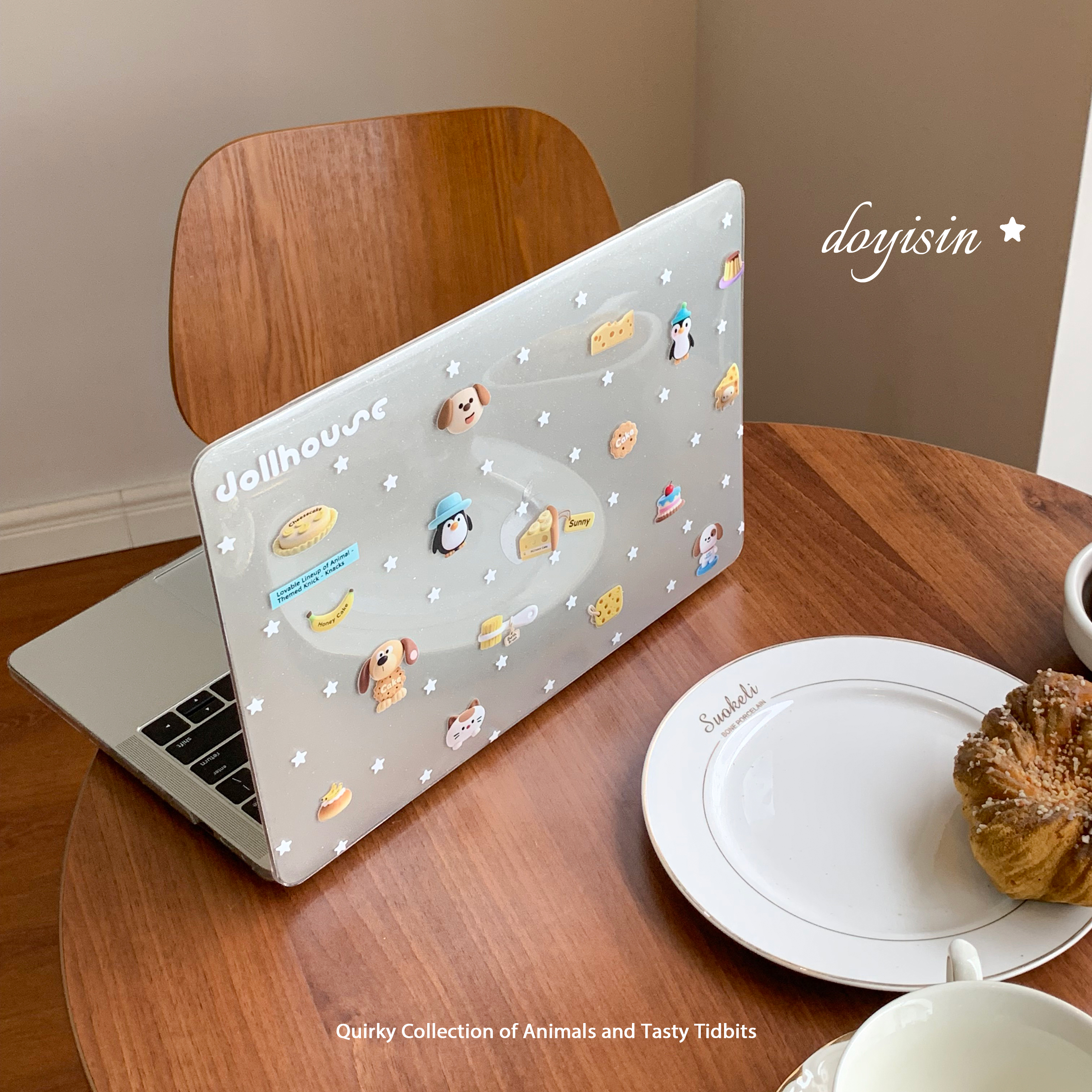 独与行原创《企鹅玩偶》苹果笔记本电脑MacBook16保护壳散热