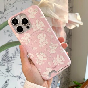 进口插卡磁吸菲林壳适用于苹果16手机壳iphone17苹果16pro小众16promax磨砂 韩国原装 独与行原创 小熊