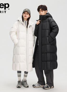 JEEP吉普石墨烯中长款加厚羽绒服