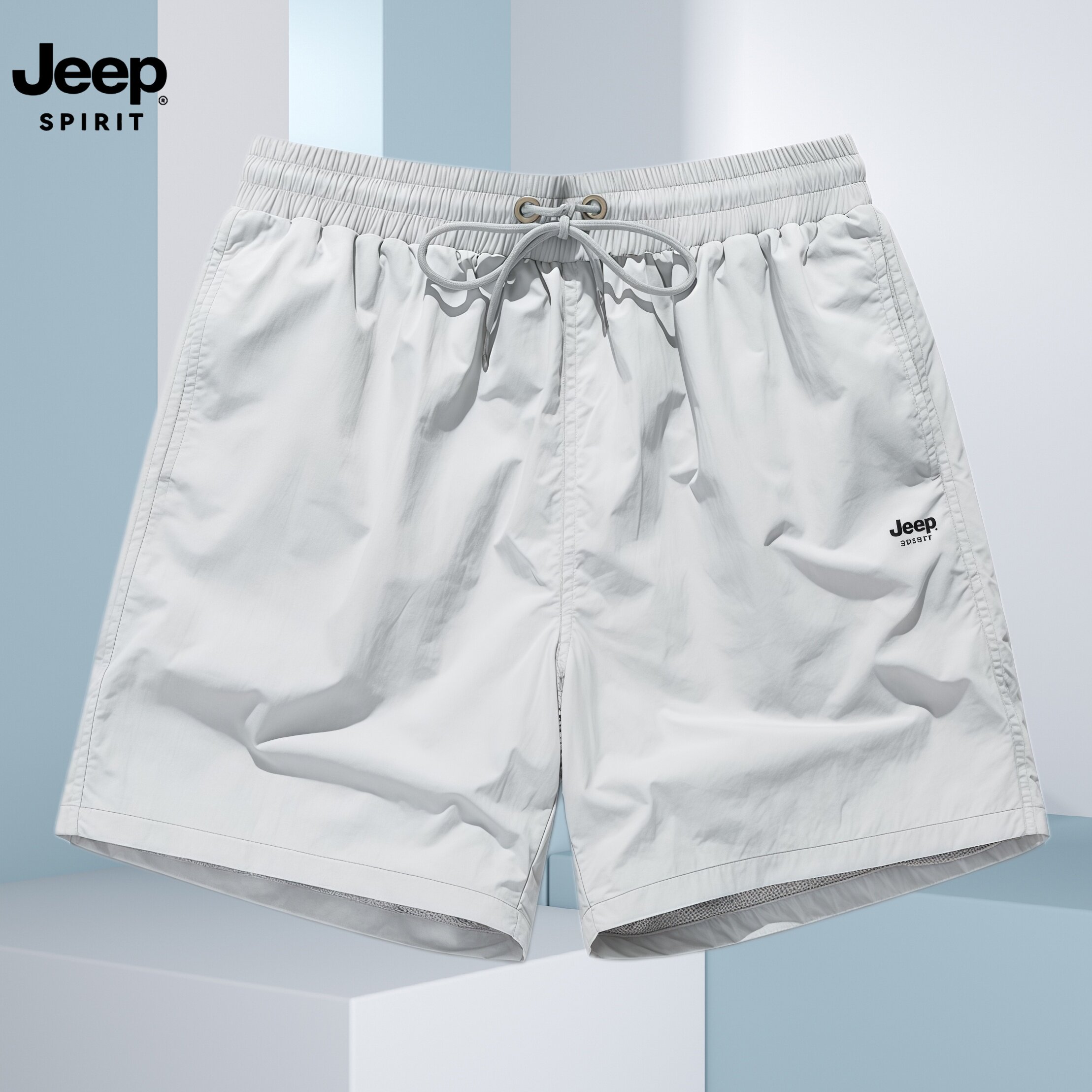 JEEP SPIRIT夏季轻薄沙滩裤男女情侣装速干运动短裤男薄款休闲裤