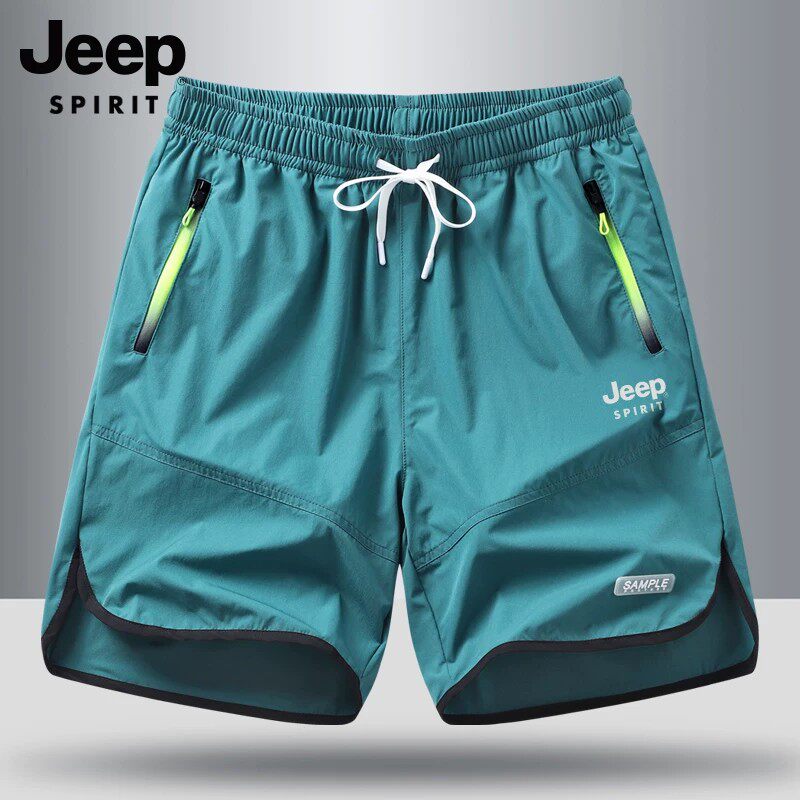 JEEP SPIRIT夏季新款男士短裤冰丝五分裤宽松休闲裤运动裤子男装