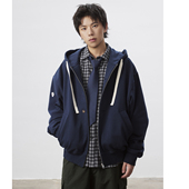 UHUZZ 25AW二分之一拍拉链帽衫 复古宽松休闲连帽卫衣情侣外套男女