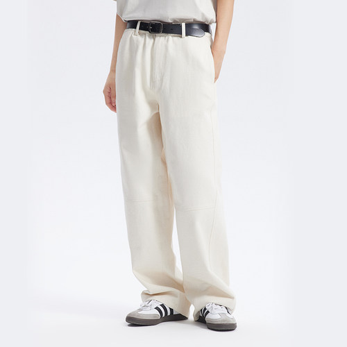 UHUZZ苹果核刺绣宽松工装长裤