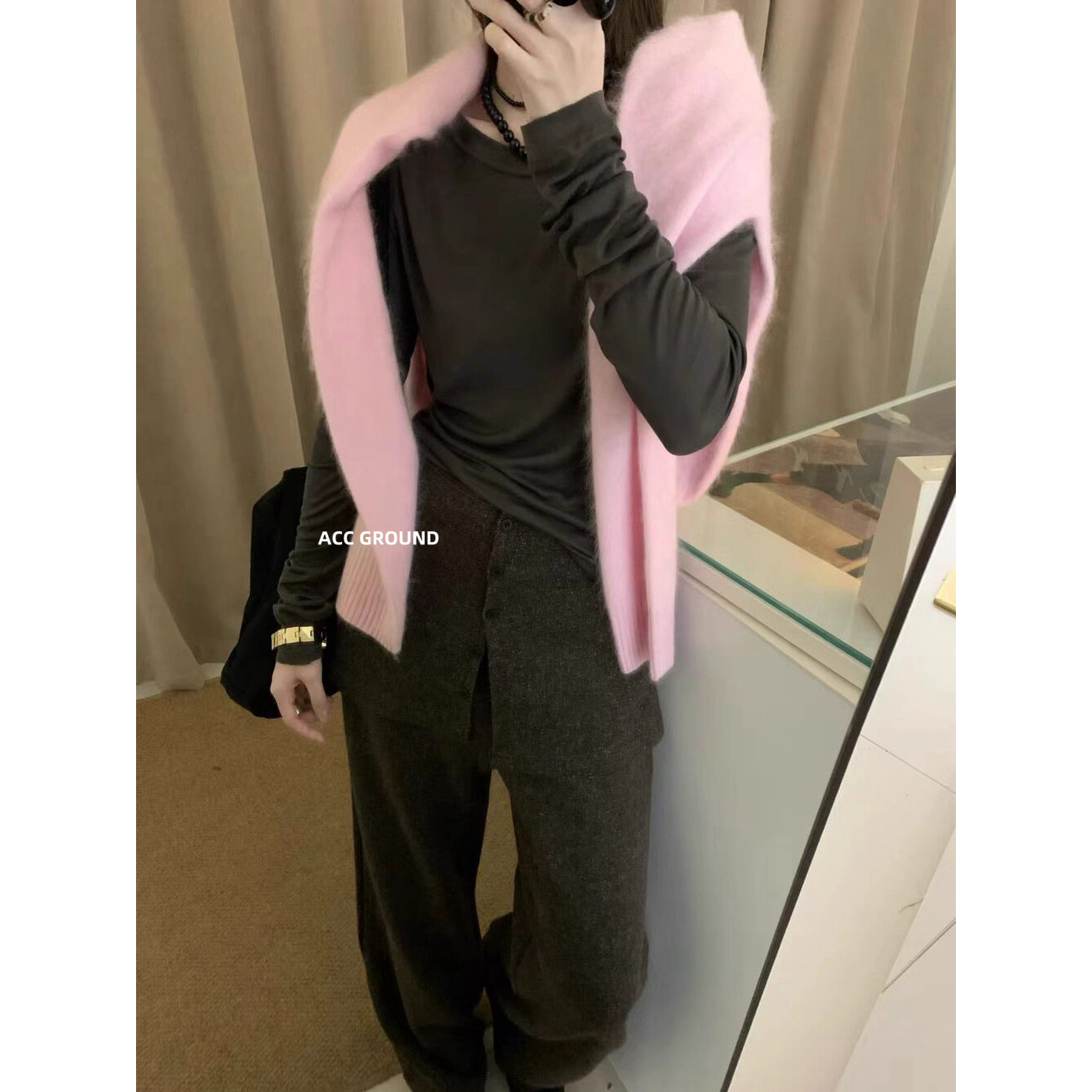 ACC.JD焦点-冬上新韩系百搭阔腿加绒休闲裤YS1-693