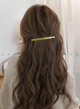 果绿色高级感醋酸发夹女后脑勺半扎发卡高档头饰发量少弹簧夹新款