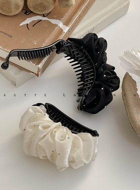 FUNCOCO｜简便好用~星光云朵蓬蓬纱发量多大号马尾发夹横夹气质女