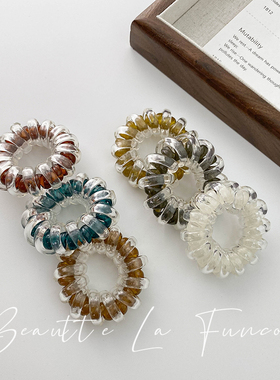 双层设计~小特别莫兰迪色系发量少显多不伤发电话线发圈头绳发饰