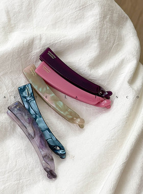 FUNCOCO｜韩国进口~超紧硅胶防滑条发量少小号竖式马尾发夹香蕉夹