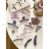 发夹竖式 端庄大气 紫色｜2024网红爆款 发卡女头饰品精致高端掐子