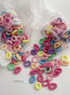 儿童橡皮筋宝宝发圈扎发小皮筋毛巾圈不伤发弹性好女童小揪揪头绳