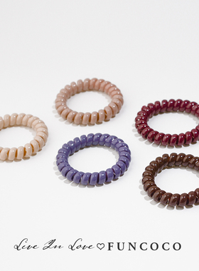 莫兰迪色系百搭耐看电话线发圈扎马尾橡皮筋头绳韩国淑女气质头饰