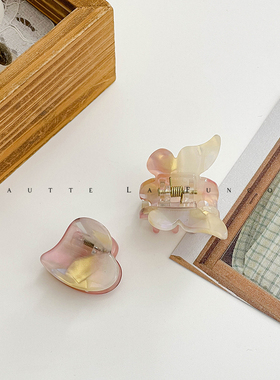 韩国油画醋酸小号发夹女前额夹子头饰刘海幻粉色小号侧边无痕抓夹