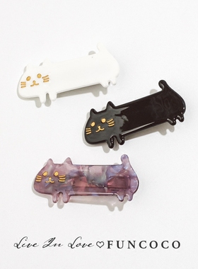 出口日本可爱甜美猫咪发夹韩国头饰品简约小清新成人学生刘海顶夹