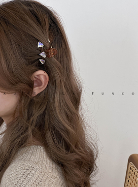 精致高级带钻发夹小夹子头饰刘海夹小抓夹发饰小号发卡边夹碎发夹