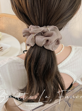 韩国进口法式慵懒通勤百搭高级感别致大肠圈简约发圈低马尾头绳女