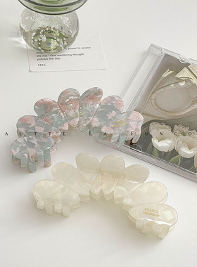 马尾抓发夹女后脑勺抓夹2024醋酸气质夹子头饰发卡大号鲨鱼夹爪夹