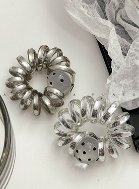 韩国东大门透明球球电话线发圈头饰女高马尾神器发绳气质皮筋发饰