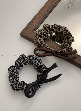 FUNCOCO｜韩国进口~时髦精小豹纹小号发圈小肠圈扎马尾皮筋头绳女