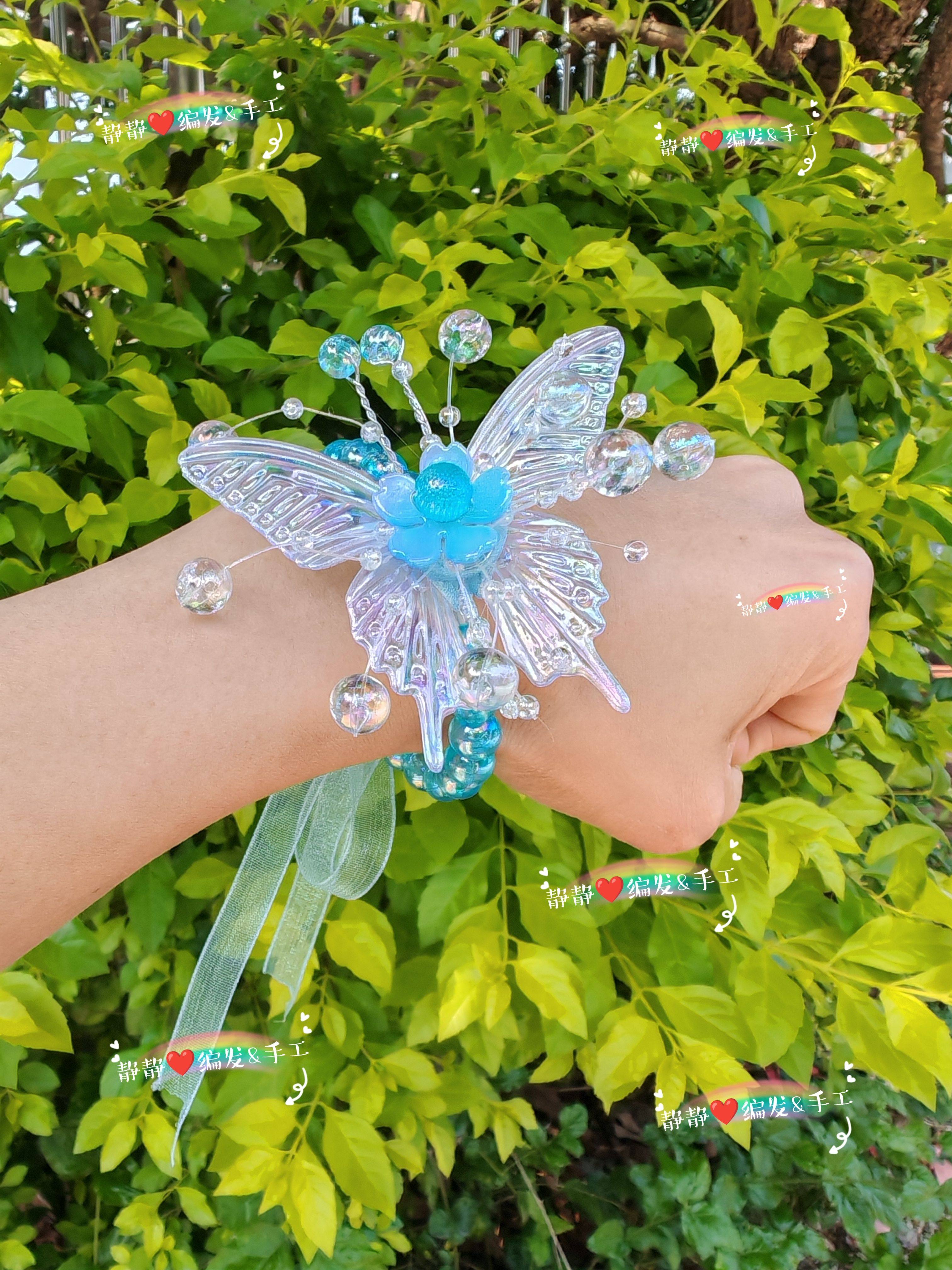 超仙蝴蝶仙子新娘伴娘手环女童古风汉服演出森系公主手工儿童手镯,童装/婴儿装/亲子装,发饰,淘宝优惠券,粉丝福利购,淘宝优惠卷