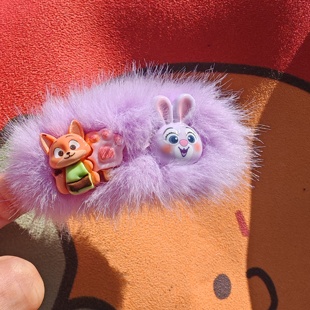 疯狂动物城周边可爱毛绒发圈可爱卡通甜美发饰女头饰